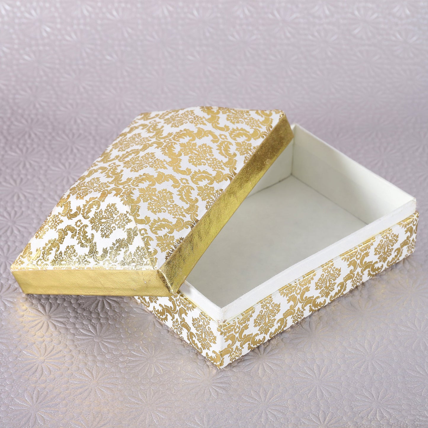 Damask Pyramid Shaped Box