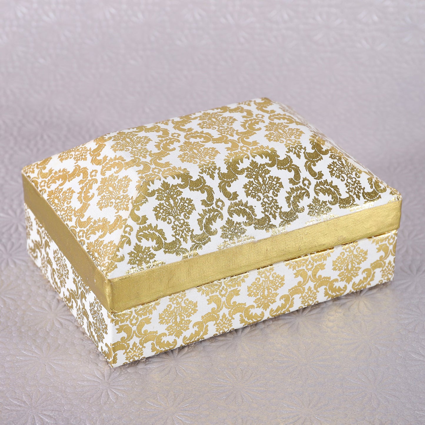 Damask Pyramid Shaped Box