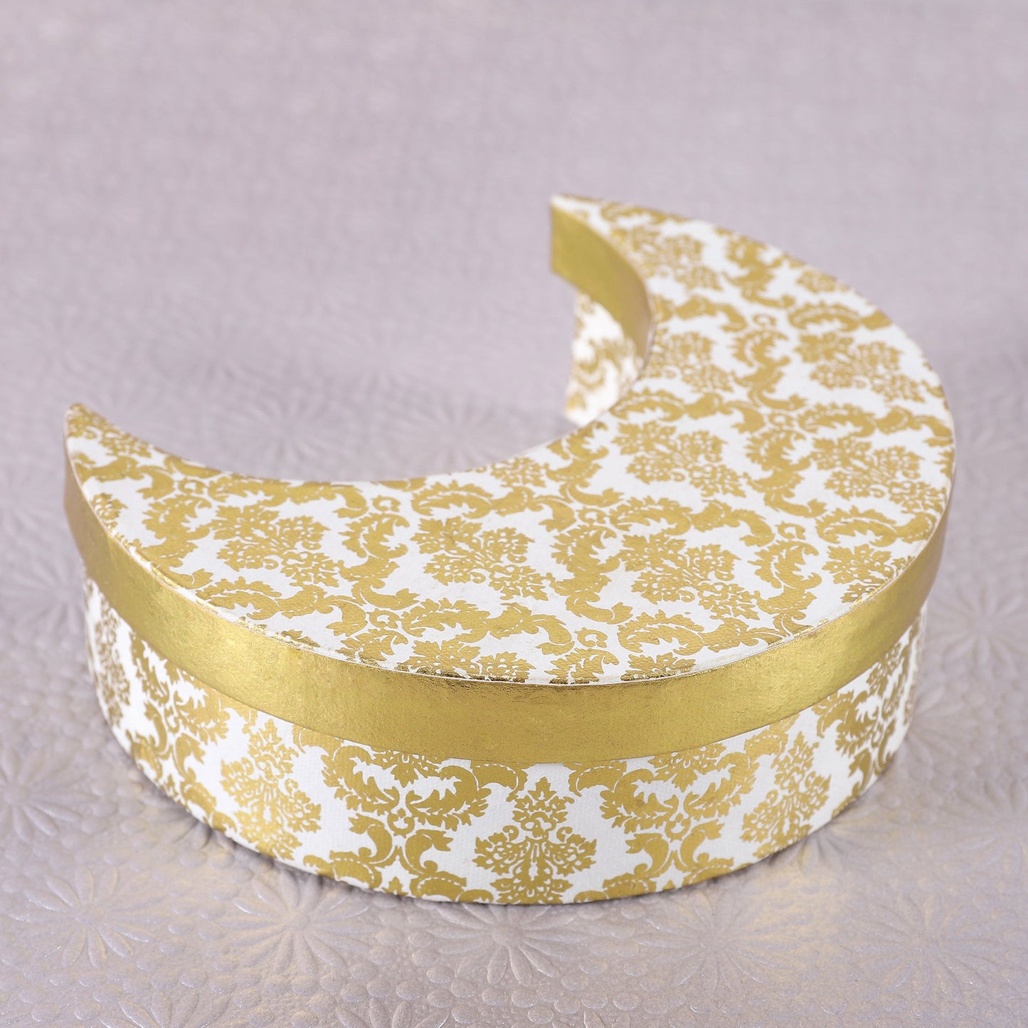 Damask Moon Shaped Box